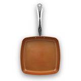 Sarten Cobre 24.5x6cm De 1.2 Litros Apta para Inducción con Mango de Acero Inoxidable - OLLAS Y SARTENES | Bylmo