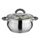 Olla Alta Plateado y Gris 23.5x20cm De 4.6 Litros Apta para Inducción con Mango de Silicona - OLLAS Y SARTENES | Bylmo