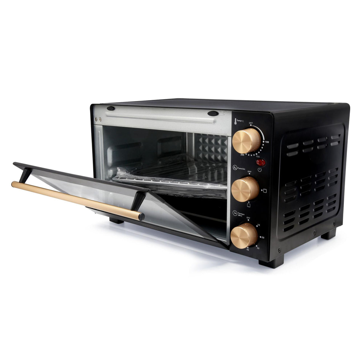 Horno Tostador Negro y Cobre 33x25cm de 21 Litros con Temporizador - HORNOS TOSTADORES | Bylmo