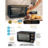 Horno Tostador Negro y Cobre 33x25cm de 21 Litros con Temporizador - HORNOS TOSTADORES | Bylmo