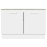 Mueble Inferior de Cocina Agata Blanco 120x84cm con Mesón sin Cajones y sin Estufa - MUEBLES INFERIORES DE COCINA | Bylmo