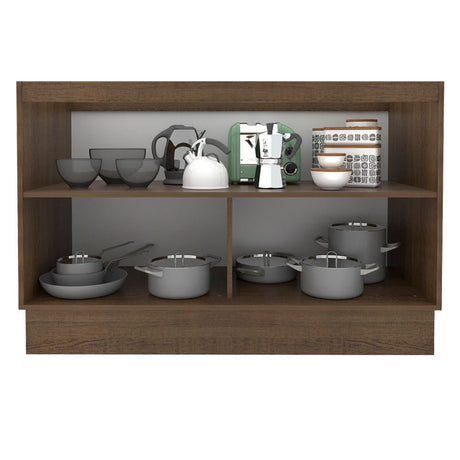 Mueble Inferior de Cocina Glamy Marron 120x81cm sin Mesón sin Estufa y sin Cajones - MUEBLES INFERIORES DE COCINA | Bylmo