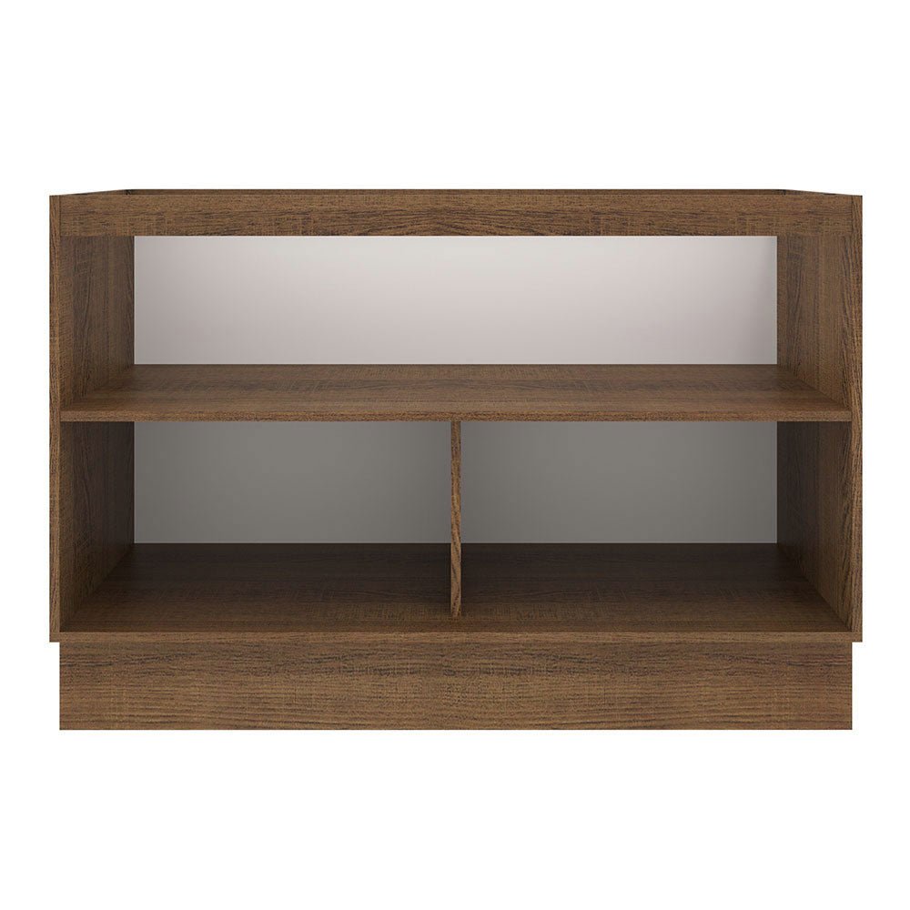 Mueble Inferior de Cocina Agata Marron y Blanco 120x81cm sin Mesón sin Estufa y sin Cajones - MUEBLES INFERIORES DE COCINA | Bylmo