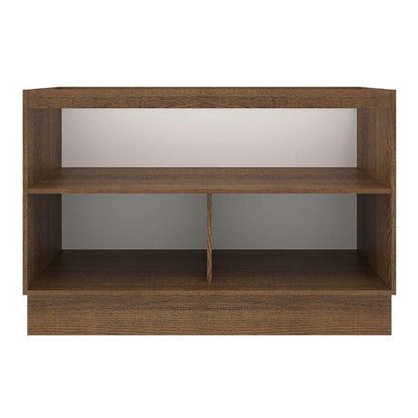 Mueble Inferior de Cocina Agata Marron y Blanco 120x81cm sin Mesón sin Estufa y sin Cajones - MUEBLES INFERIORES DE COCINA | Bylmo