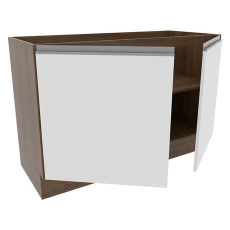 Mueble Inferior de Cocina Glamy Marron y Blanco 120x81cm sin Mesón y sin Estufa - MUEBLES INFERIORES DE COCINA | Bylmo