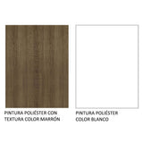 Mueble Inferior de Cocina Agata Marron y Blanco 120x81cm con Mesón y sin Estufa - MUEBLES INFERIORES DE COCINA | Bylmo