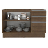 Mueble Inferior de Cocina Glamy Marron 120x81cm sin Mesón y sin Estufa - MUEBLES INFERIORES DE COCINA | Bylmo