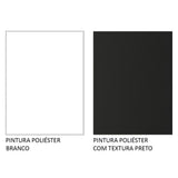 Combo Mueble de TV y Biblioteca Londres Blanco y Negro 61x140cm Para TV Hasta 65 Pulgadas con Ranuras para Cables - MUEBLES DE TV | Bylmo