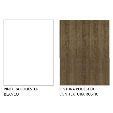 Mueble Inferior de Cocina Glamy Blanco y Marron 120x84cm con Mesón de Madera y sin Estufa con 3 Entrepaños - MUEBLES INFERIORES DE COCINA | Bylmo