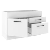 Mueble Inferior de Cocina Agata Blanco 120x81cm sin Mesón y sin Estufa con 2 Cajones - MUEBLES INFERIORES DE COCINA | Bylmo