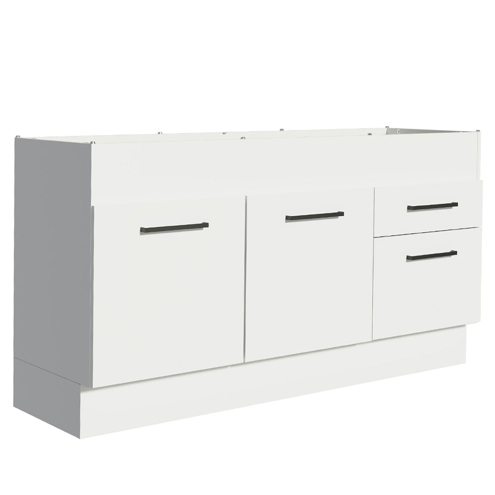 Mueble Inferior de Cocina Agata Blanco 150x81cm sin Mesón y sin Estufa con 2 Cajones - MUEBLES INFERIORES DE COCINA | Bylmo