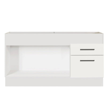 Mueble Inferior de Cocina Agata Blanco 150x81cm sin Mesón y sin Estufa con 2 Cajones - MUEBLES INFERIORES DE COCINA | Bylmo