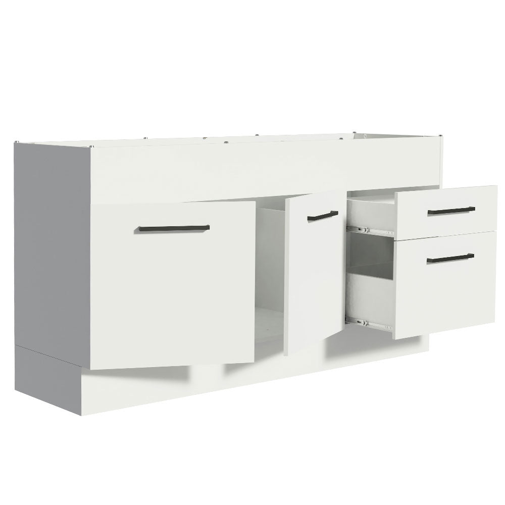 Mueble Inferior de Cocina Agata Blanco 150x81cm sin Mesón y sin Estufa con 2 Cajones - MUEBLES INFERIORES DE COCINA | Bylmo