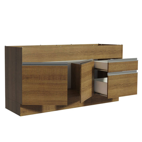 Mueble Inferior de Cocina Glamy Marron 150x81cm sin Mesón y sin Estufa con 2 Cajones - MUEBLES INFERIORES DE COCINA | Bylmo