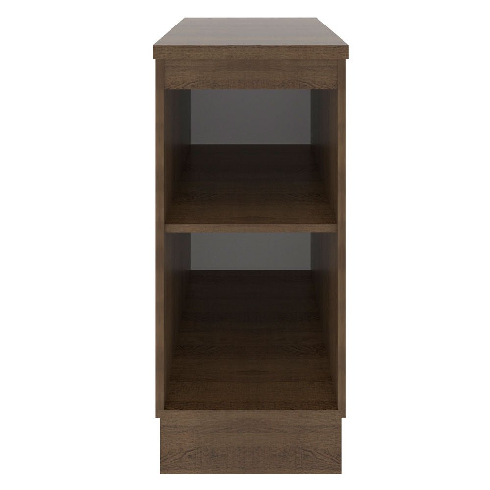 Mueble Inferior de Cocina Glamy Marron y Blanco 35x84cm con Mesón de Madera y sin Estufa con 2 Entrepaños - MUEBLES INFERIORES DE COCINA | Bylmo