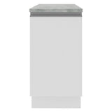 Mueble Inferior de Cocina Glamy Blanco 40x84cm con Mesón de Madera y sin Estufa con 2 Entrepaños - MUEBLES INFERIORES DE COCINA | Bylmo