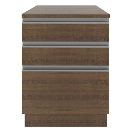 Mueble Inferior de Cocina Glamy Marron 60x84cm con Mesón de Madera y sin Estufa con 3 Cajones - MUEBLES INFERIORES DE COCINA | Bylmo