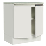 Mueble Inferior de Cocina Glamy Blanco 70x84cm con Mesón de Madera y sin Estufa - MUEBLES INFERIORES DE COCINA | Bylmo