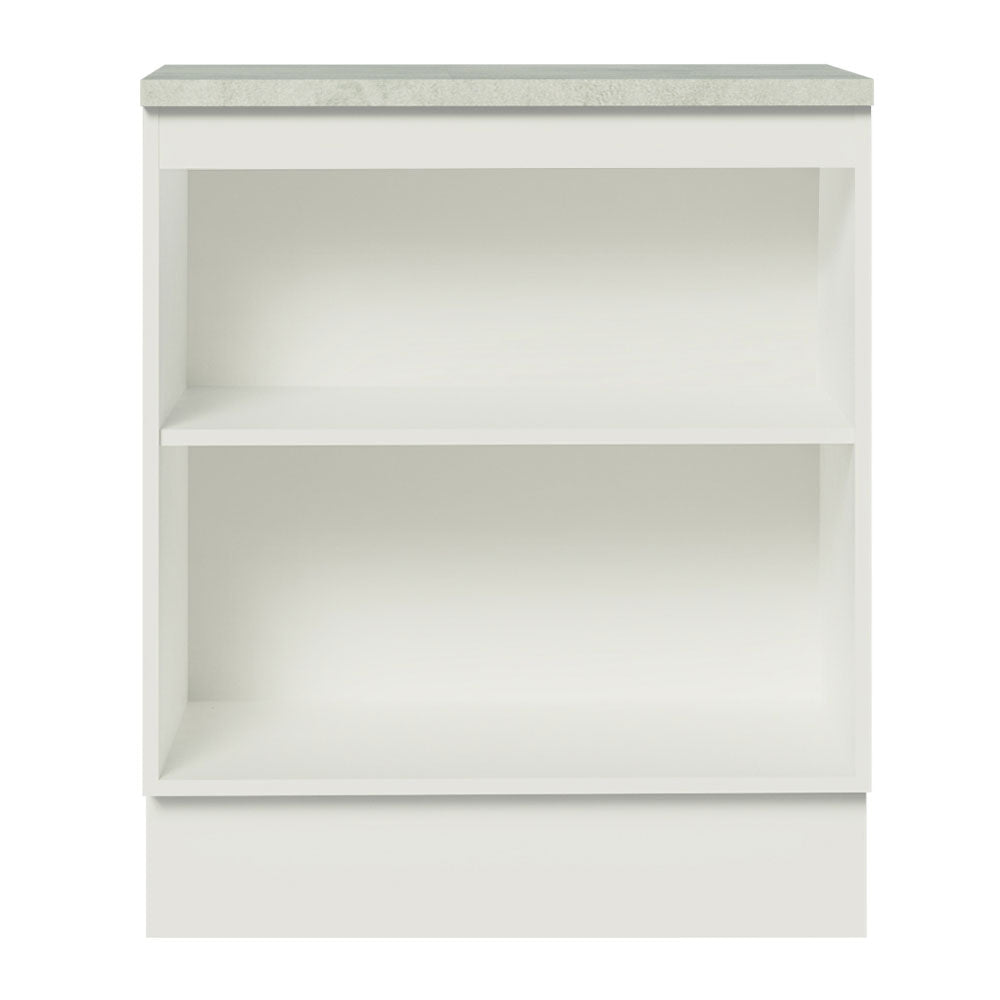 Mueble Inferior de Cocina Glamy Blanco 70x84cm con Mesón de Madera y sin Estufa - MUEBLES INFERIORES DE COCINA | Bylmo