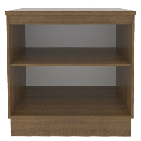 Mueble Inferior de Cocina Glamy Marron 80x84cm con Mesón de Madera y sin Estufa con 2 Entrepaños - MUEBLES INFERIORES DE COCINA | Bylmo