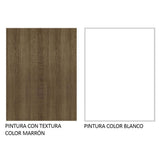 Mueble Inferior de Cocina Glamy Marron y Blanco 80x84cm con Mesón de Madera y sin Estufa con 2 Entrepaños - MUEBLES INFERIORES DE COCINA | Bylmo