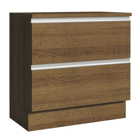 Mueble Inferior de Cocina Glamy Marron 80x84cm con Mesón de Madera y sin Estufa con 2 Cajones - MUEBLES INFERIORES DE COCINA | Bylmo