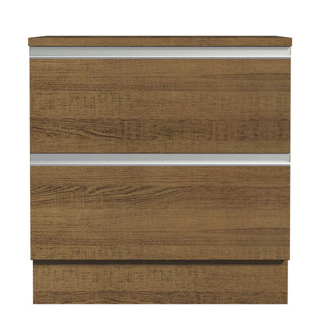 Mueble Inferior de Cocina Glamy Marron 80x84cm con Mesón de Madera y sin Estufa con 2 Cajones - MUEBLES INFERIORES DE COCINA | Bylmo
