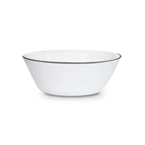 Juego de Vajillas de 16 Piezas Vitrocerámica Blanco y Negro 24x2.5cm para Cuatro Puestos con Acabado Brillante - VAJILLA | Bylmo