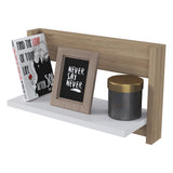 Repisa Arena y Blanco 38x23cm Flotante Rectangular - REPISAS | Bylmo