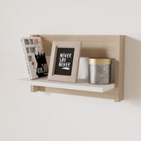 Repisa Arena y Blanco 38x23cm Flotante Rectangular - REPISAS | Bylmo