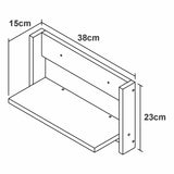 Repisa Arena y Blanco 38x23cm Flotante Rectangular - REPISAS | Bylmo