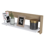 Repisa Arena y Blanco 60x23cm Flotante Rectangular - REPISAS | Bylmo