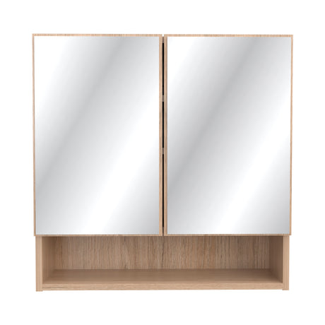 Gabinete de Baño Cuadrado Arena 60x60cm con Espejo y Tres Entrepaños - GABINETES DE BANHO | Bylmo