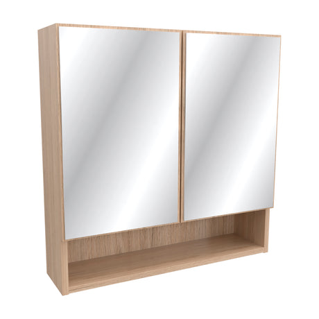 Gabinete de Baño Cuadrado Arena 60x60cm con Espejo y Tres Entrepaños - GABINETES DE BANHO | Bylmo