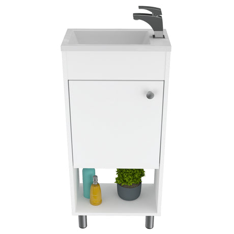 Gabinete de Baño Rectangular Blanco 40x87cm sin Espejo y Un Entrepaño - GABINETES DE BANHO | Bylmo