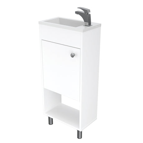 Gabinete de Baño Rectangular Blanco 40x87cm sin Espejo y Un Entrepaño - GABINETES DE BANHO | Bylmo