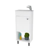 Gabinete de Baño Rectangular Blanco 40x87cm sin Espejo y Un Entrepaño - GABINETES DE BANHO | Bylmo