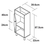 Gabinete de Baño Rectangular Blanco 40x87cm sin Espejo y Un Entrepaño - GABINETES DE BANHO | Bylmo