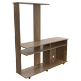 Centro de Entretenimiento Amaretto 130x146cm para TV Hasta 55 Pulgadas con Ranuras para Cables y con Cinco Compartimientos - MUEBLES DE TV | Bylmo