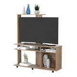 Centro de Entretenimiento Amaretto 130x146cm para TV Hasta 55 Pulgadas con Ranuras para Cables y con Cinco Compartimientos - MUEBLES DE TV | Bylmo