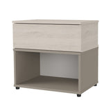 Mesa de Noche Chantilli y Taupe 53x50cm con Dos Entrepaños y con Patas - MESAS DE NOCHE | Bylmo