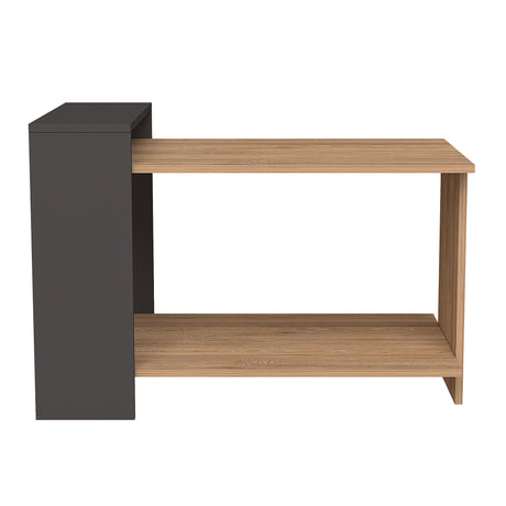 Mesa de Centro Amaretto y Plomo 66x45cm con Compartimientos - MESAS DE CENTRO | Bylmo