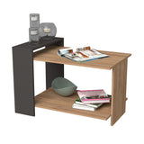 Mesa de Centro Amaretto y Plomo 66x45cm con Compartimientos - MESAS DE CENTRO | Bylmo