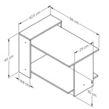 Mesa de Centro Amaretto y Plomo 66x45cm con Compartimientos - MESAS DE CENTRO | Bylmo
