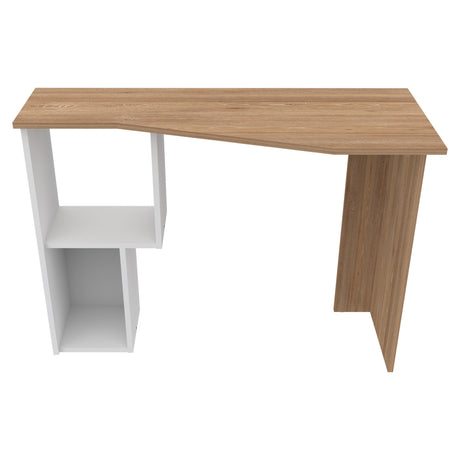Escritorio Amaretto y Blanco 100x74cm con Organizador de Libros - ESCRITORIOS | Bylmo