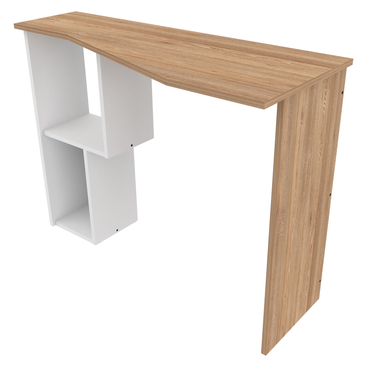 Escritorio Amaretto y Blanco 100x74cm con Organizador de Libros - ESCRITORIOS | Bylmo