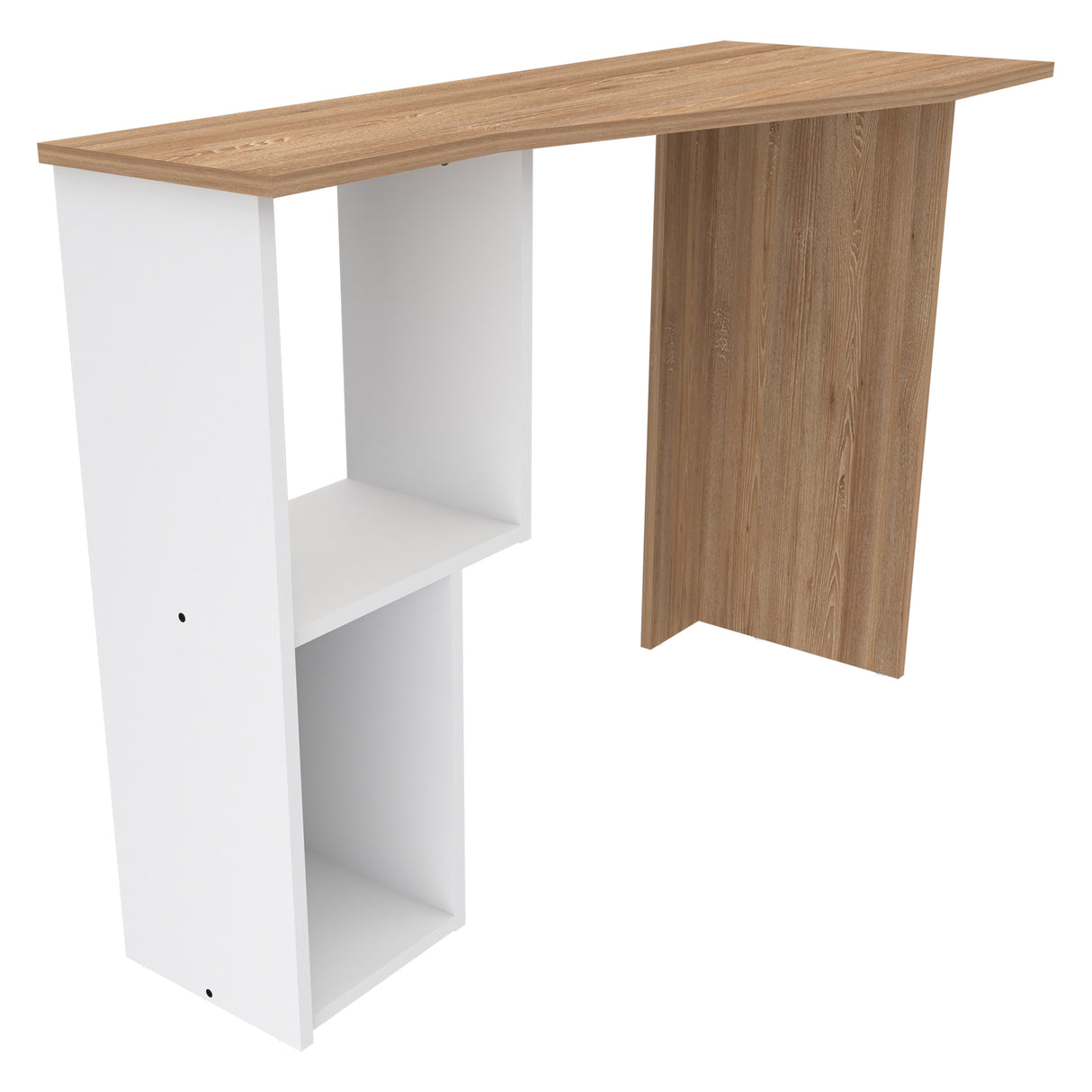 Escritorio Amaretto y Blanco 100x74cm con Organizador de Libros - ESCRITORIOS | Bylmo