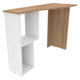 Escritorio Amaretto y Blanco 100x74cm con Organizador de Libros - ESCRITORIOS | Bylmo