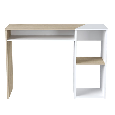 Escritorio Arena y Blanco 100x75cm con Organizador de Libros - ESCRITORIOS | Bylmo