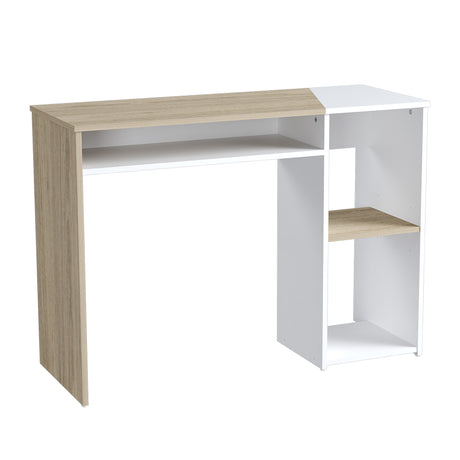 Escritorio Arena y Blanco 100x75cm con Organizador de Libros - ESCRITORIOS | Bylmo